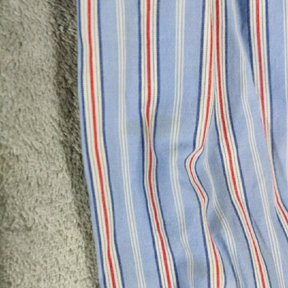 Ralph Lauren Shirt Mens Large Blue Striped Two Ply Cotton Dress Blake Pony Adult - Picture 5 of 8